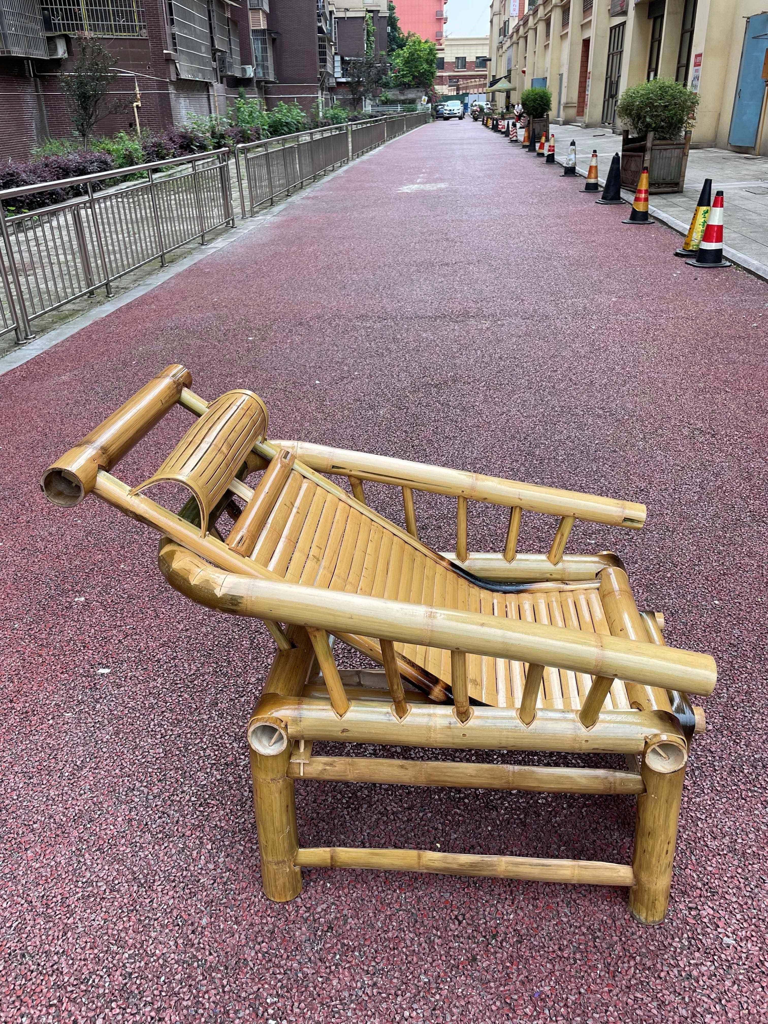 竹躺椅老人椅竹制品纯手工竹椅子靠背椅竹沙发传统阳台田园椅整装