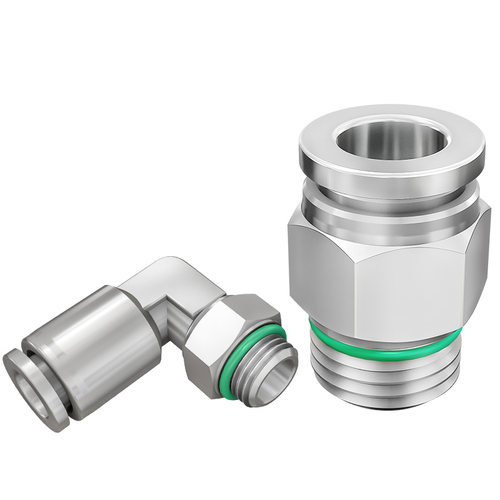 不锈钢G螺纹304气管接头PC8-G02/10-G03带密封圈直角PL6-G01快插 - 图3