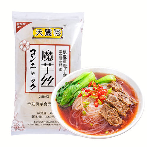 天丰裕 魔芋面丝结粉丝低卡热量魔芋代餐即食0脂肪即食食品酸辣粉 - 图2
