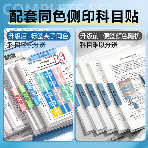 得力A3双拉杆试卷夹试卷整理夹收纳袋小学生专用文件夹透明插页翻页初中用大容量卷子文件档案分类旋转抽杆夹 - 图3