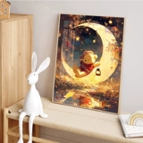 Winnie the Pooh 2025 Новый стиль скучный и теплый и милый 5D -шитчанка ручной работы Crystal Diamond