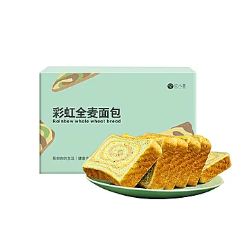【沈小善】低脂黑麦全麦彩虹吐司面包500g
