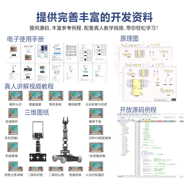 OpenMV4  H7 Plus 智能视觉摄像头模块 视觉追踪云台机械臂