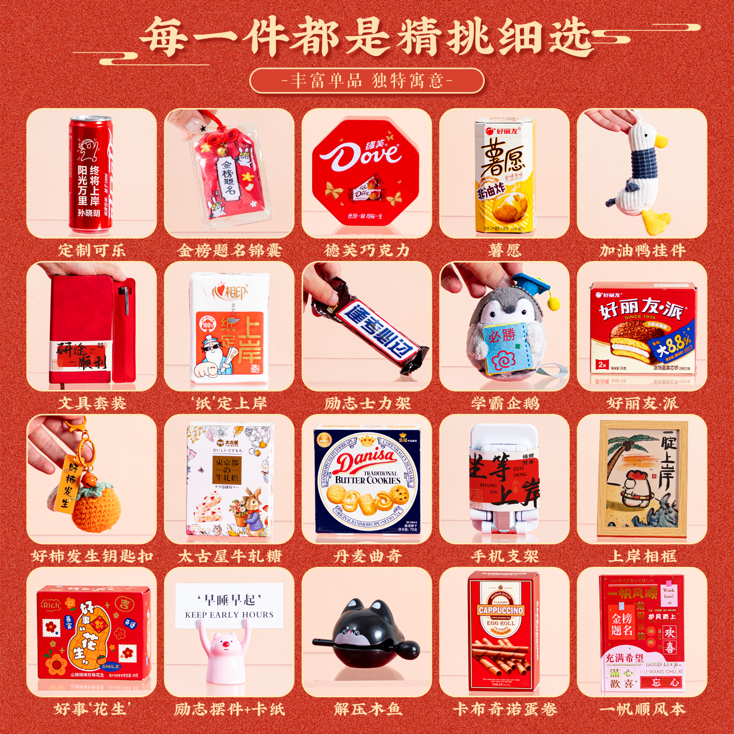 考研上岸好运小礼物创意实用伴手礼袋礼物送考研人男生女生大礼包 - 图3