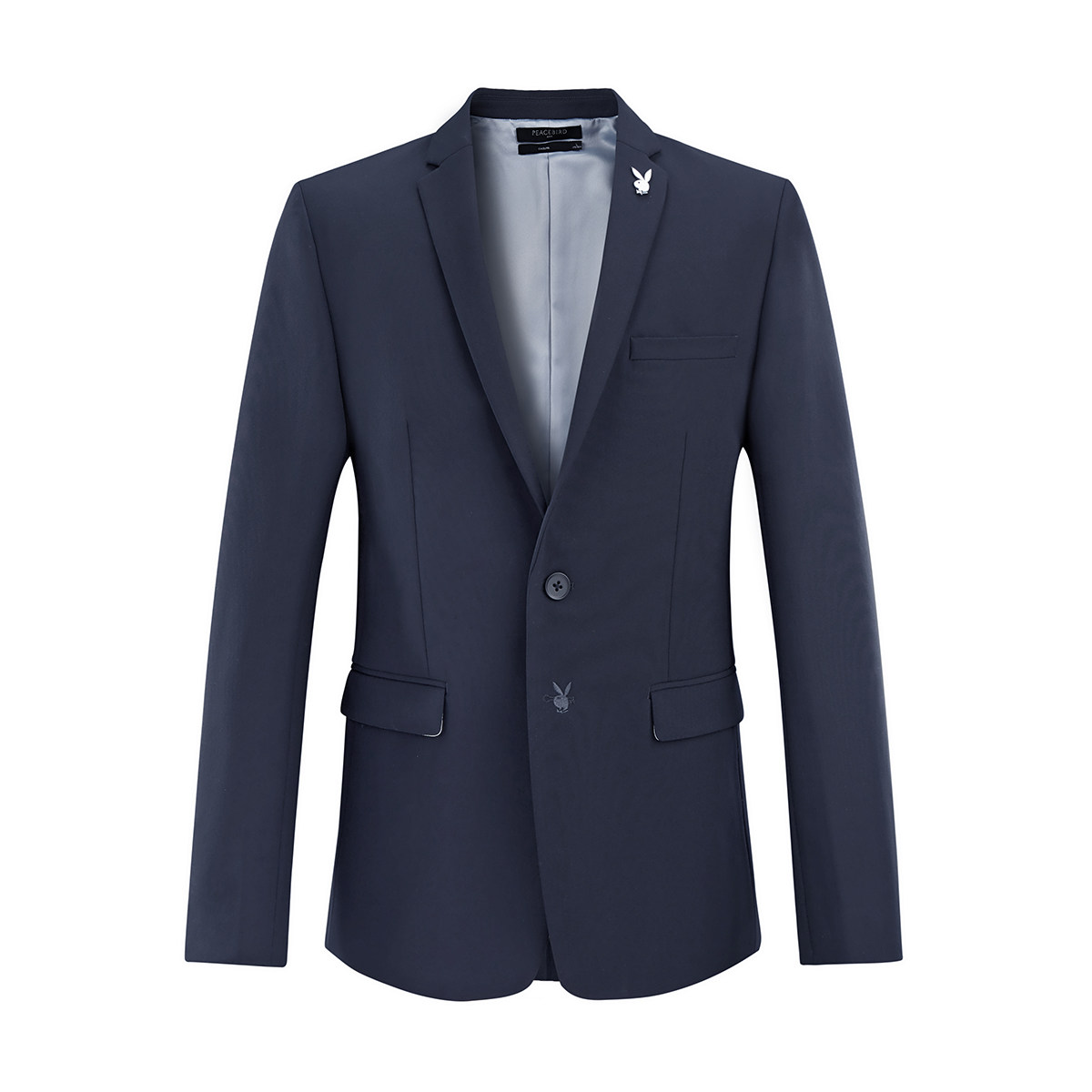 太平鸟奥莱男秋季新款藏蓝色西服 太平鸟男装outlets店西服