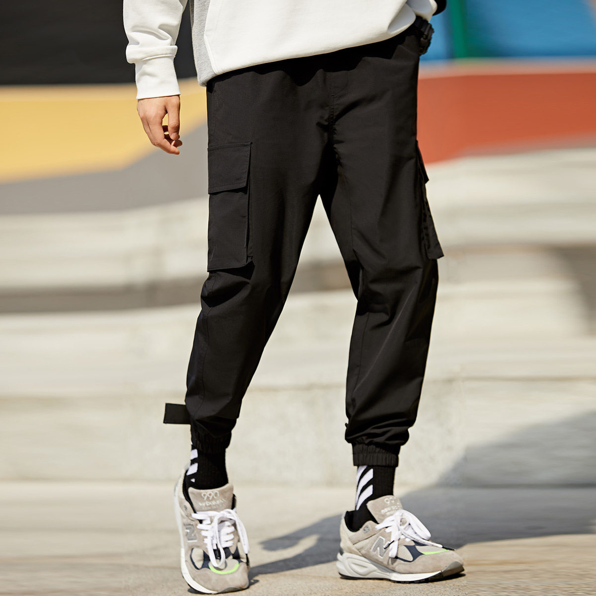 太平鸟男装奥莱男薄款韩版潮工装裤 太平鸟男装outlets店休闲裤