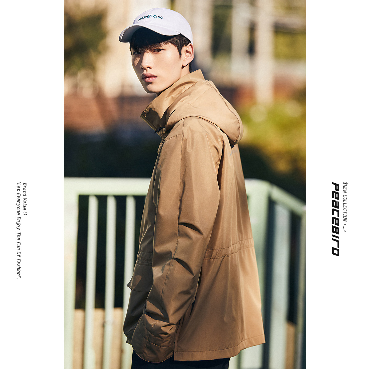 太平鸟男装奥莱新款韩版潮流风衣 太平鸟男装outlets店风衣