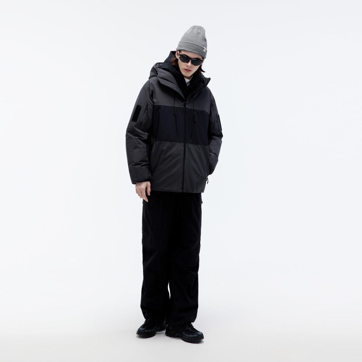 太平鸟男装 冬季新款撞色羽绒服外套B2ACD4405