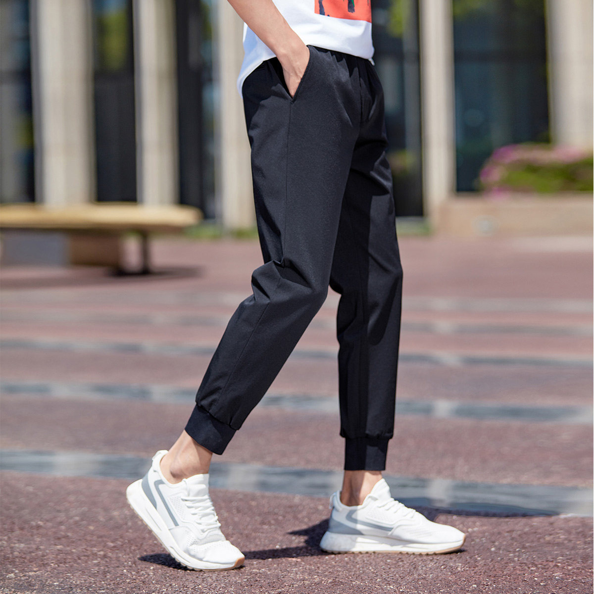 太平鸟男装2020夏九分薄款休闲裤 太平鸟男装outlets店休闲裤