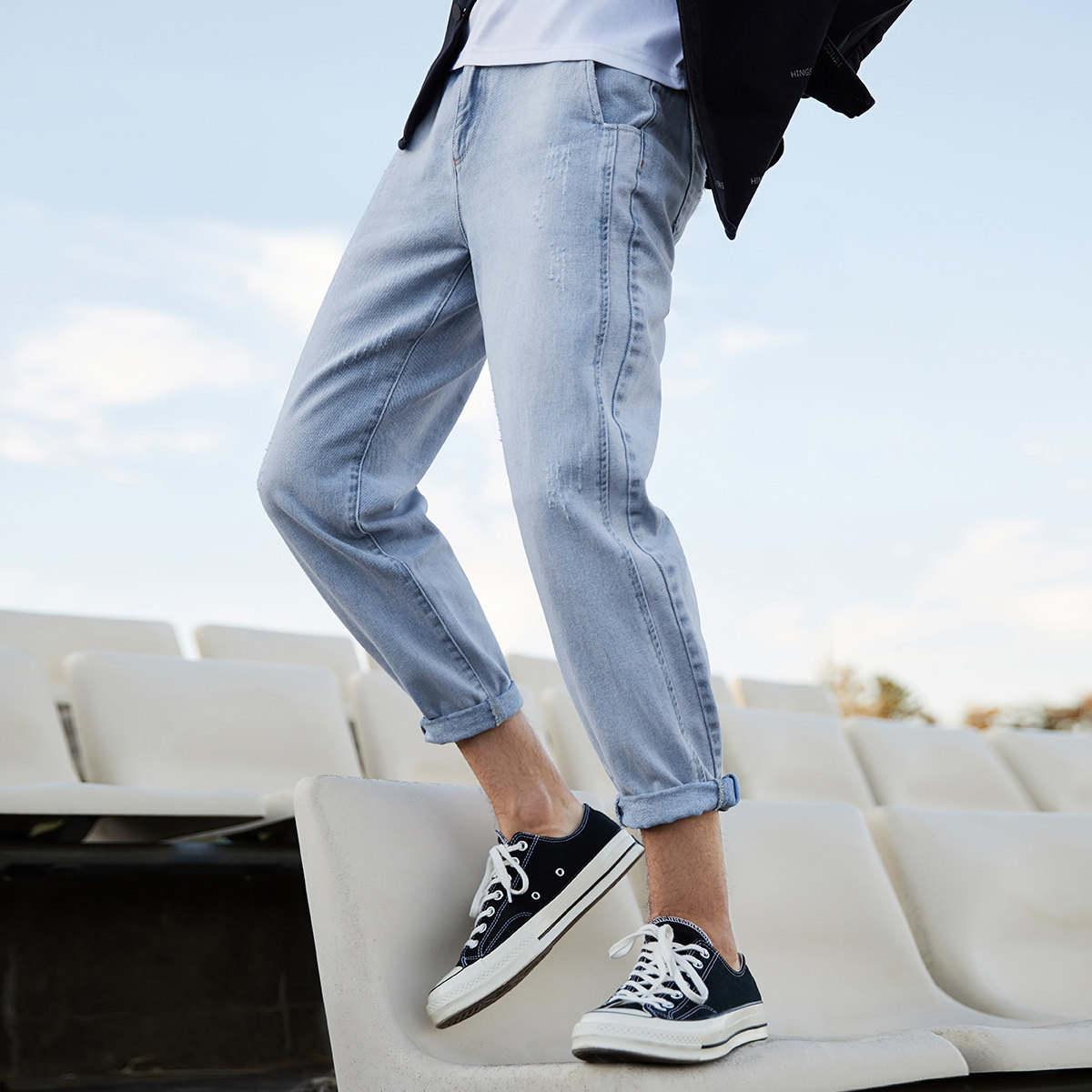 太平鸟男装奥莱2020春夏新品牛仔裤 太平鸟男装outlets店牛仔裤