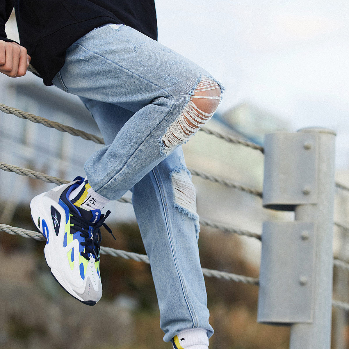 太平鸟男装蓝色男2020秋季#牛仔裤 太平鸟男装outlets店牛仔裤