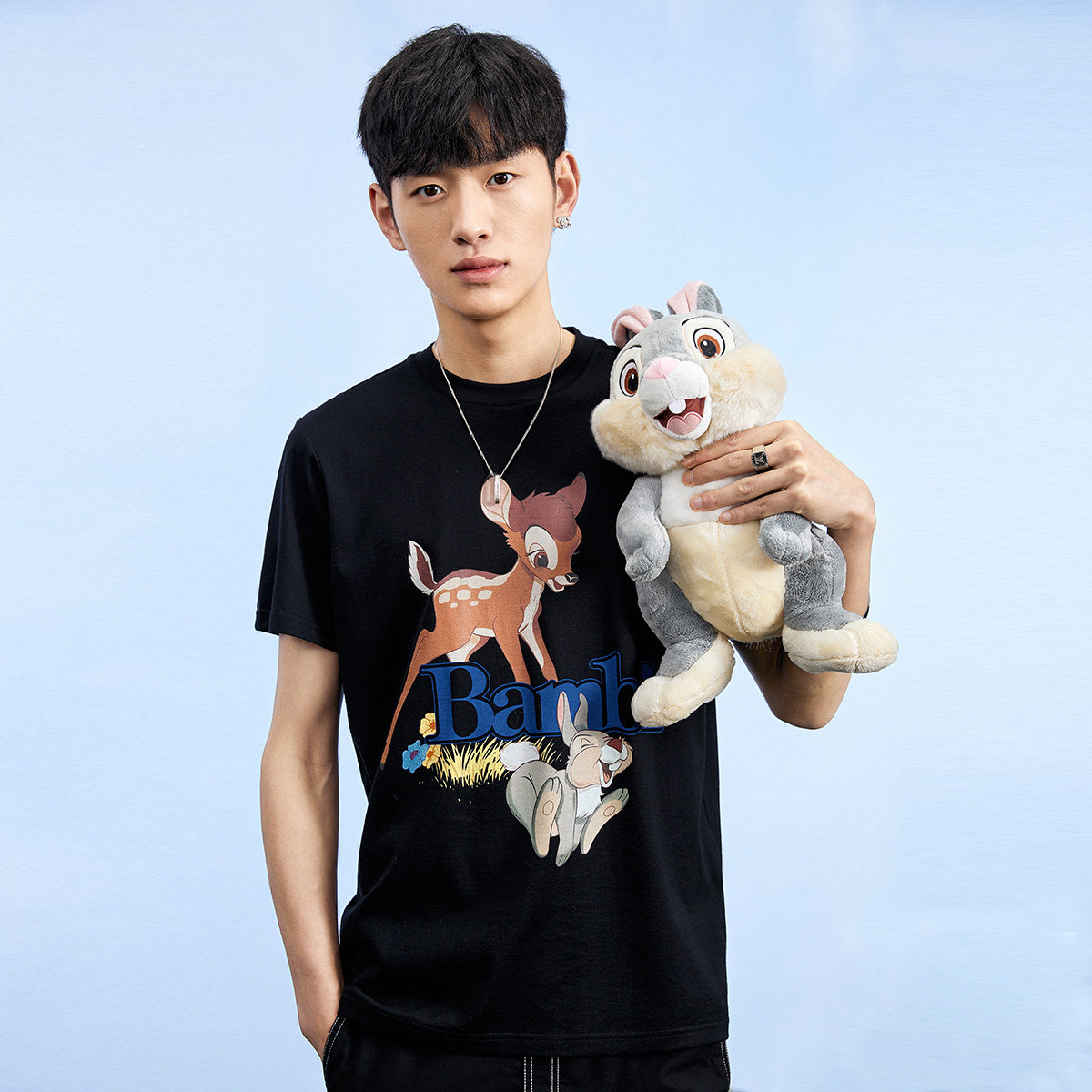 太平鸟男装奥莱小鹿斑比系列男t恤 太平鸟男装outlets店T恤