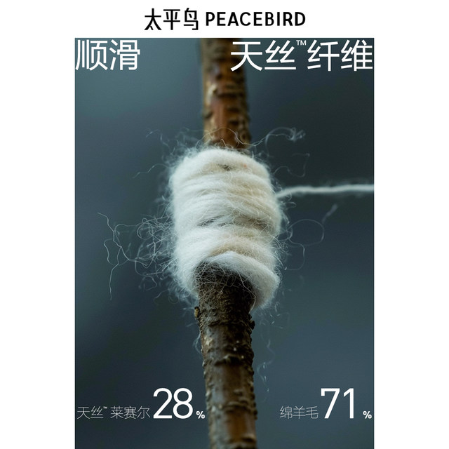 PEACEBIRD Men's Reversible Wool Coat Long Winter Wool Jacket