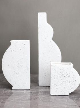 现代简约几何树脂插花花器摆件样板房办公室茶几餐厅客厅装饰花瓶