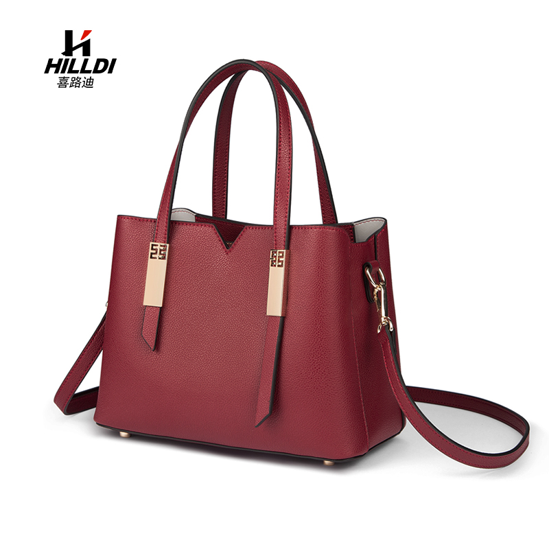 真皮妈妈包2020新款时尚婆婆手提包 hilldi女士包袋