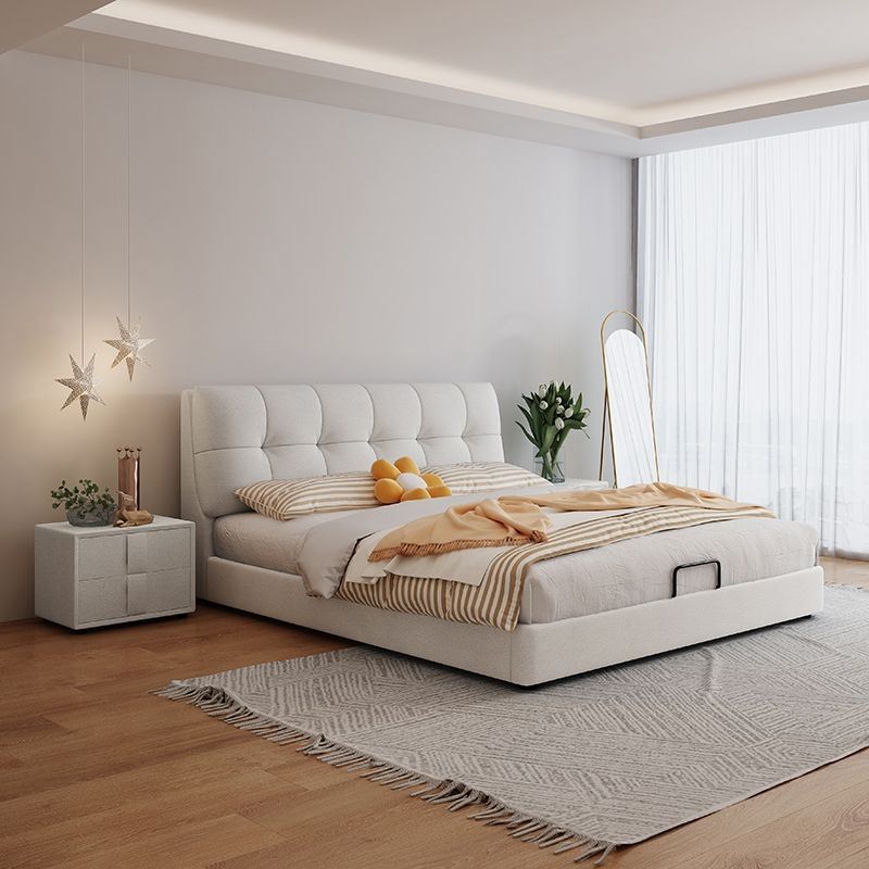 新款紫桐 现代简约皮床1.8米双人床主卧北欧1.5米小户型储物软床