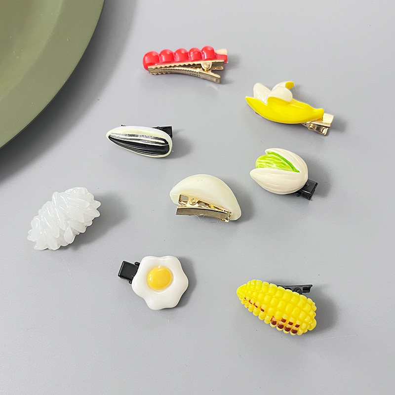 可爱小号发夹瓜子糖葫芦榴莲水果夹子儿童食玩边夹一字夹甜美头饰,淘宝优惠券,粉丝福利购,淘宝优惠卷