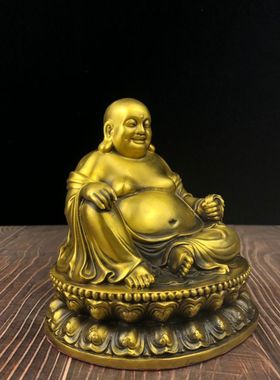 精工人物佛像坐莲花布袋佛笑佛弥勒摆件中号尺寸长15.5宽12高15.5