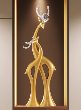 树脂招财新中式玄关手工创意摆件