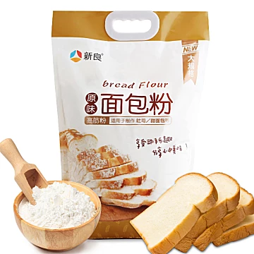 【送酵母5g*2】新良原味面包粉5kg