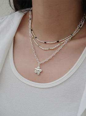 MINTTHERAPY绿色猫眼石珍珠项链