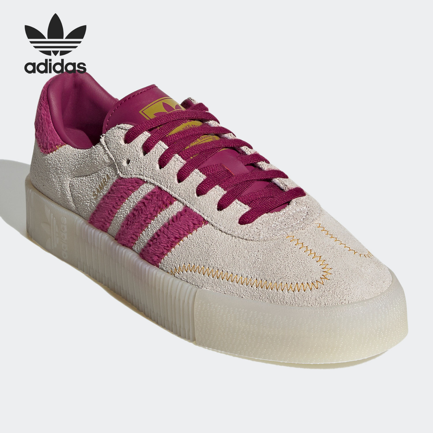 Adidas/阿迪达斯正品三叶草SAMBAROSE W 女子经典板鞋 FZ3637 - 图1