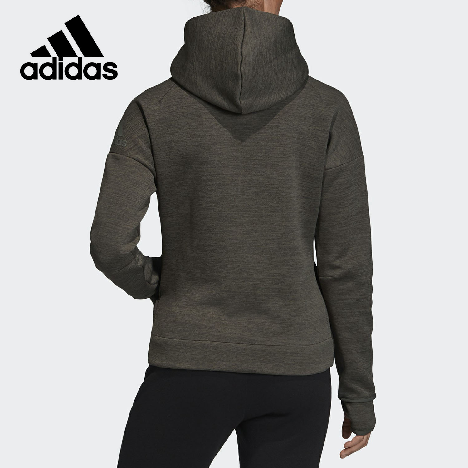 Adidas/阿迪达斯正品冬季女子运动型格针织夹克外套 EA0342-图2