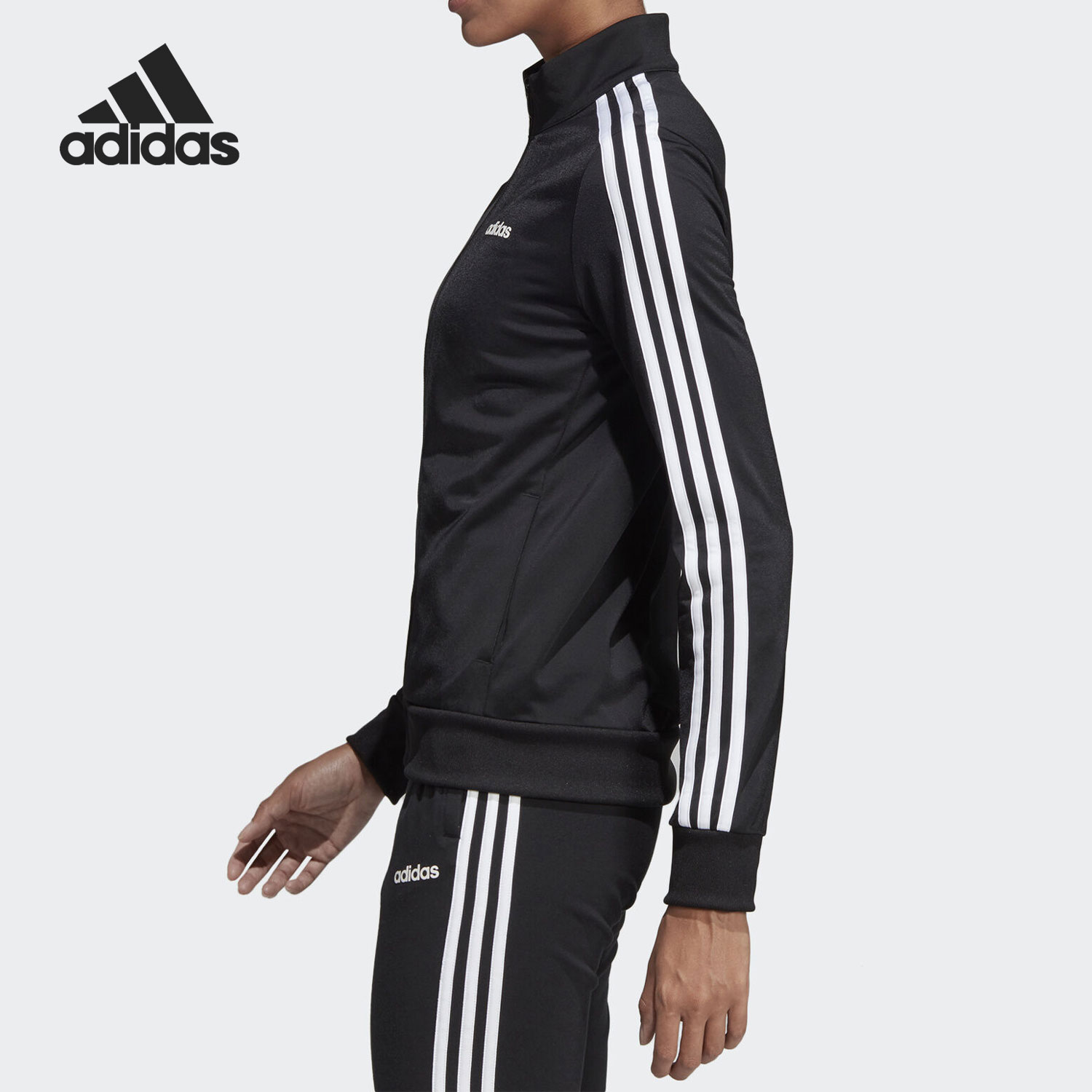 Adidas/阿迪达斯正品新款女子三条杠运动休闲舒适夹克外套DP2406