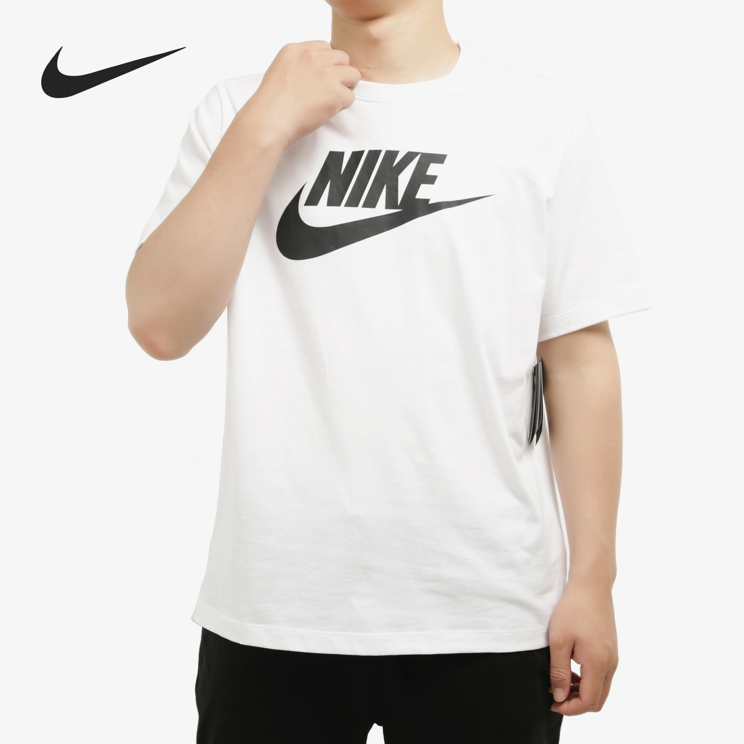 Nike/耐克正品男子休闲舒适透气运动圆领短袖T恤AR5005-101 - 图2