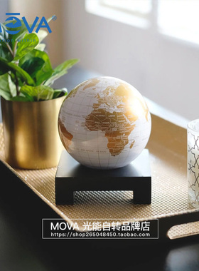 美国 mova光能自转地球仪行政区星球模型悬浮英文世界地图摆件