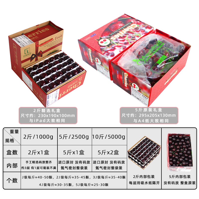 现货礼盒装2/10斤5J特大果智利进口车厘子4J新鲜水果樱桃整箱大果,淘宝优惠券,粉丝福利购,淘宝优惠卷