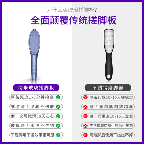 纳米搓脚板去死皮老茧家用磨脚神器去脚跟刮脚底修脚刀磨脚石角质 - 图1