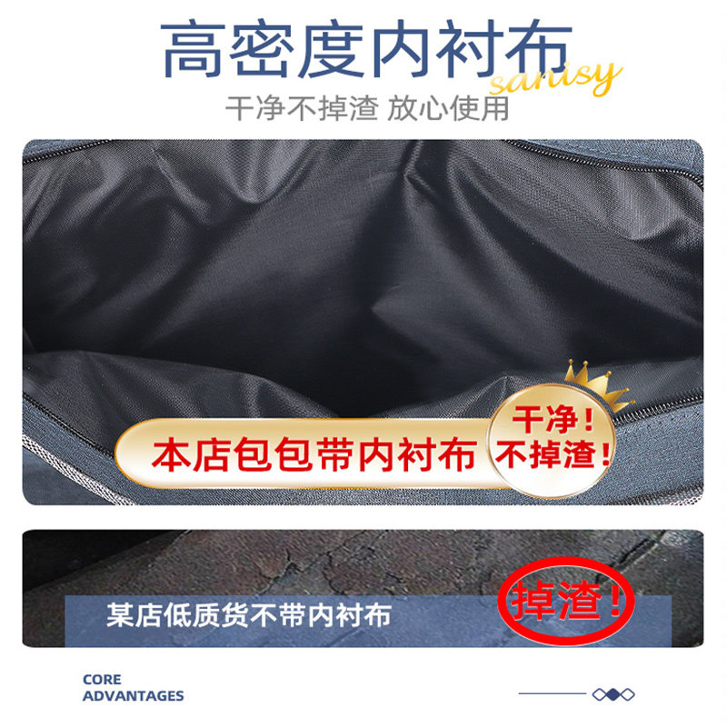 三益1812蓝公文包帆布手提袋文件袋手提拉链袋包防水手提包男士女士牛津布公文袋收纳商务办公会议培训班定制,淘宝优惠券,粉丝福利购,淘宝优惠卷