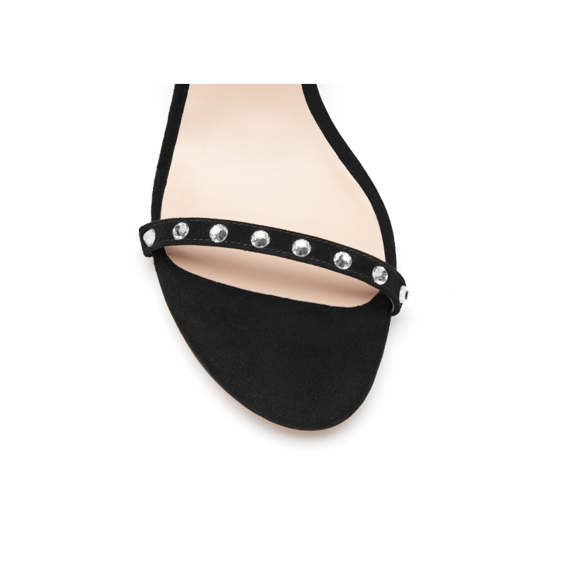 SW KASSIDY 60 SHINE SANDAL 春夏一字带水晶细高跟凉鞋女款夏季,淘宝优惠券,粉丝福利购,淘宝优惠卷