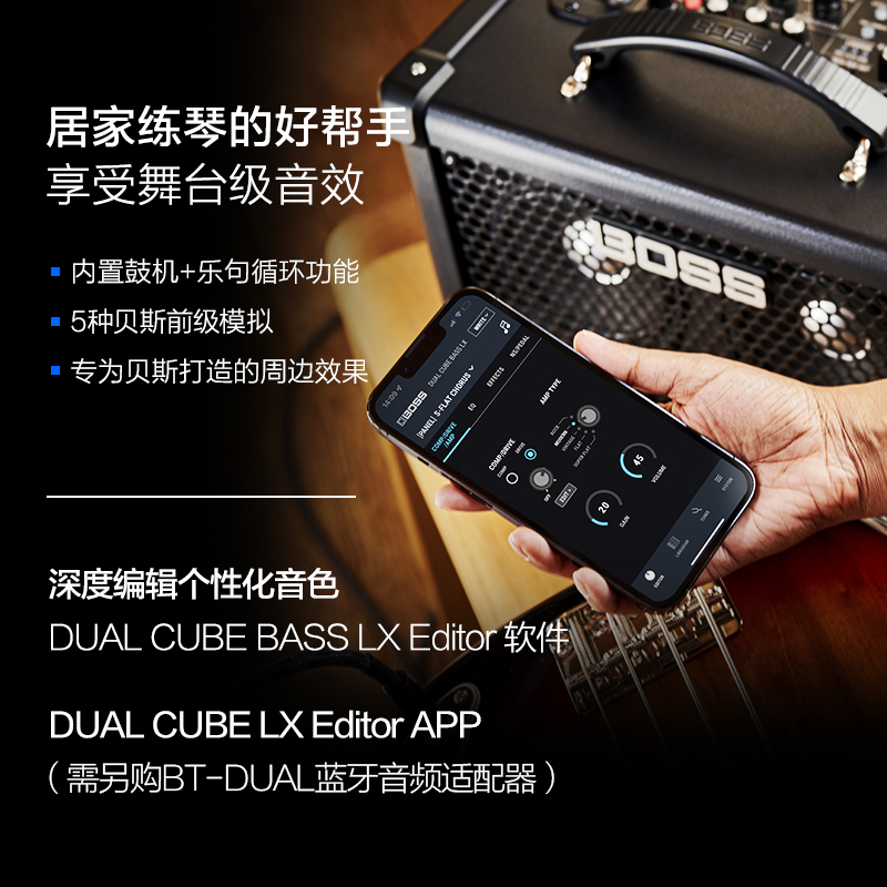 Roland罗兰 BOSS DUAL CUBE BASS LX,DCB-LX便携直播桌面贝斯音箱 - 图2