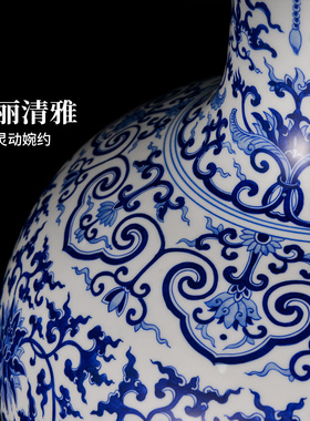 手绘电视柜陶瓷景德镇中式