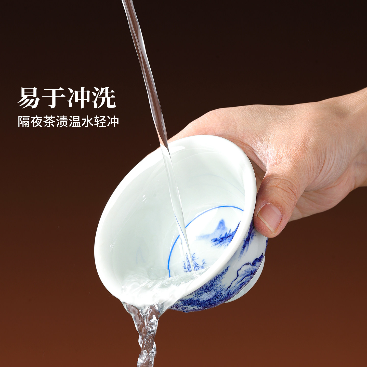 景德镇官方陶瓷杯手绘青花喝茶杯家用主人杯茶具高端送长辈礼盒,淘宝优惠券,粉丝福利购,淘宝优惠卷