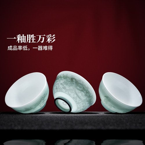 景德镇防烫陶瓷碗个人专用十二生肖碗家用米饭碗中式餐具马年礼物 - 图1