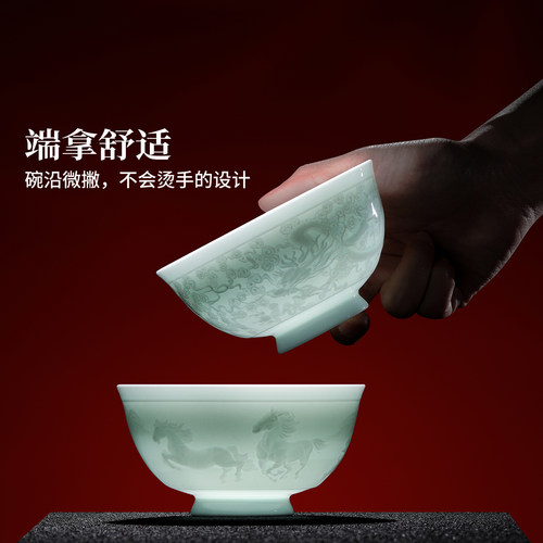 景德镇陶瓷餐具中式米饭碗个人专用家用新款高颜值十二生肖礼物 - 图2