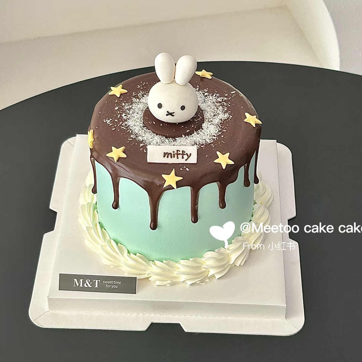 可爱米菲兔生日蛋糕装饰摆件软陶立体白色小兔头兔子烘焙装饰配件 - 图2