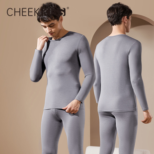 CheekKiss吻印保暖内衣男士薄款套装秋冬