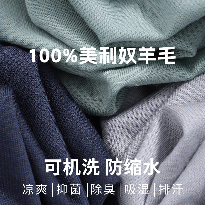 美利奴羊毛短袖t恤男户外速干衣夏季美丽诺跑步登山运动上衣H08,淘宝优惠券,粉丝福利购,淘宝优惠卷