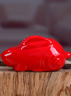 十二生肖摆件超小号红色鼠牛虎兔龙蛇马羊猴鸡狗猪陶瓷装饰品摆设