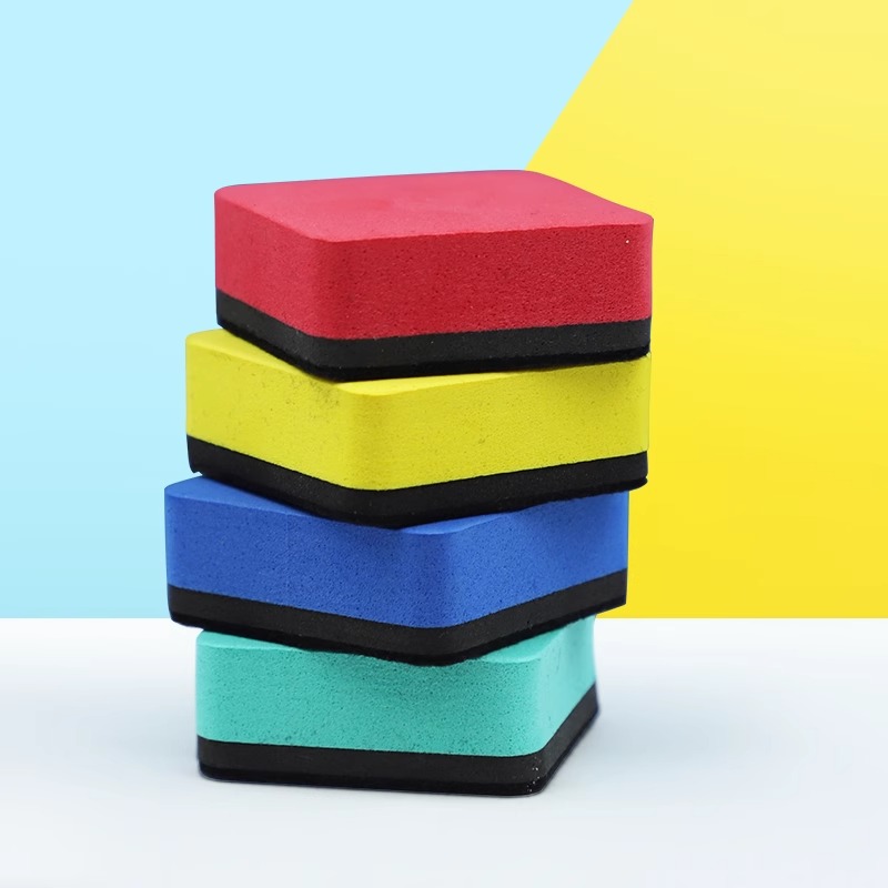 明航 磁性EVA方块可擦板擦磁吸板擦骨头小白板擦绒布白板擦黑板无磁粉笔擦白板刷无尘黑板擦粉笔擦绿板擦 - 图0