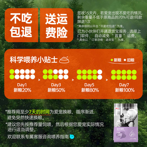 艾尔星期六全价猫粮成猫幼猫营养3斤牛油果鱼油通用型猫粮1.5kg - 图2