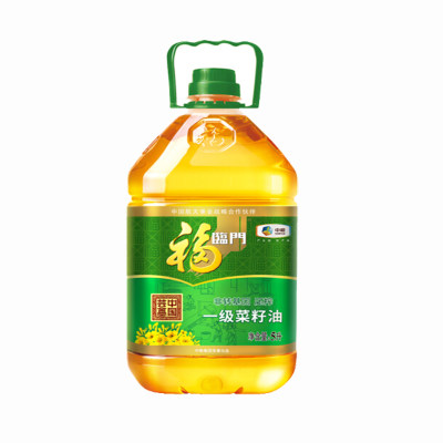 中粮福临门家用食用油中国芸苔压榨一级菜籽油10l 5l 2瓶 虎窝淘