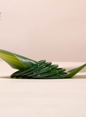 玉见和田玉碧玉叮当镯点墨碧玉美人镯