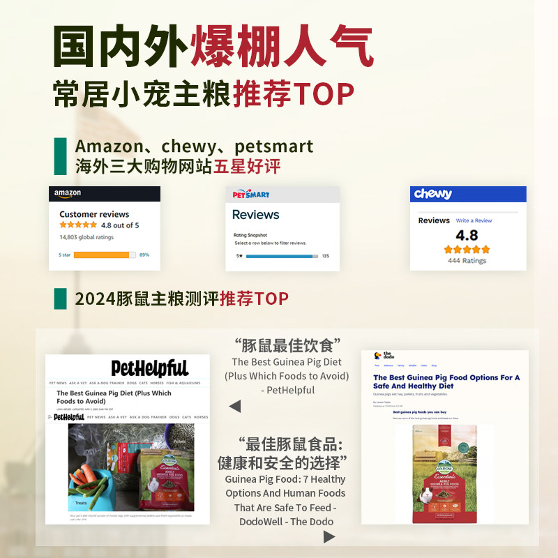 现货美国Oxbow爱宝成年天竺鼠粮2.25kg荷兰猪粮进口豚鼠主粮27.6,淘宝优惠券,粉丝福利购,淘宝优惠卷