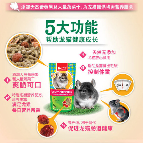 Jolly 祖莉龙猫粮食 龙猫主粮龙猫主食龙猫粮食龙猫综合营养饲料 - 图2