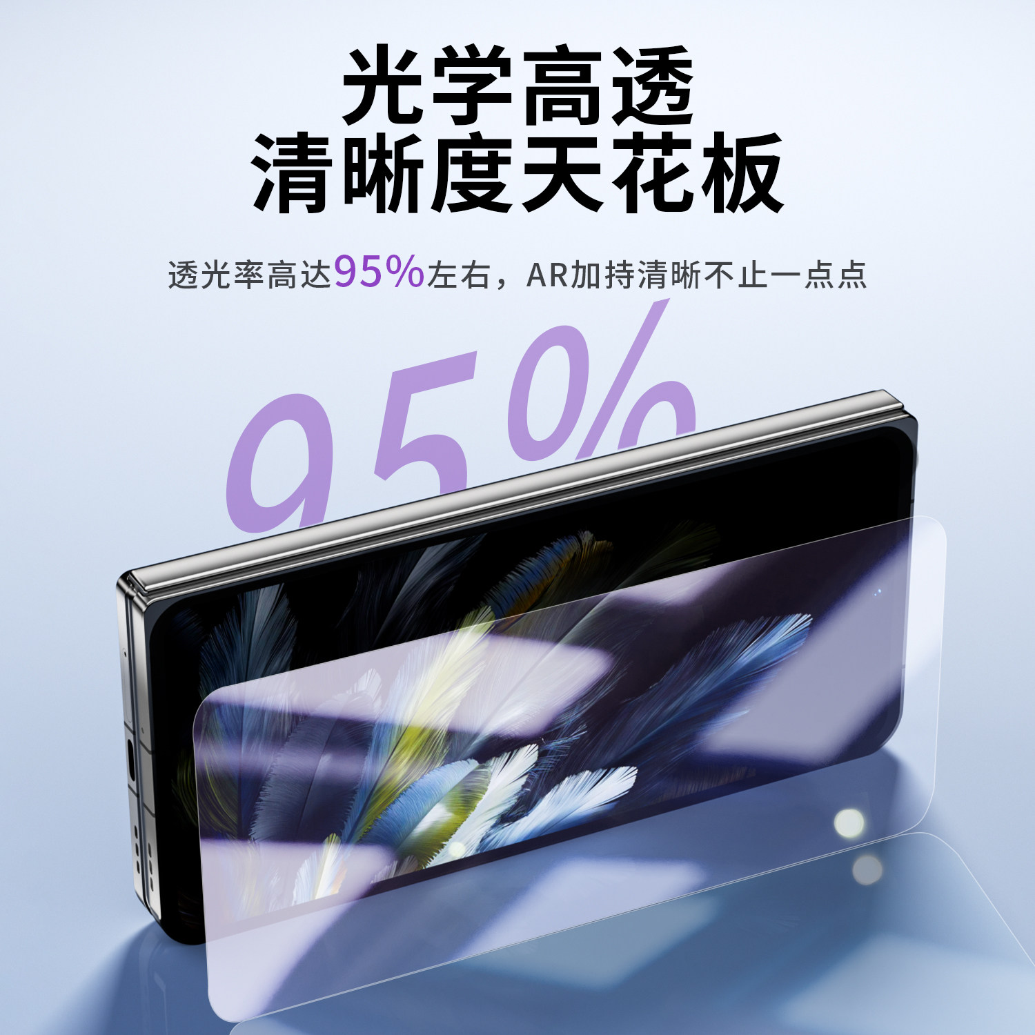 适用OPPO Find n5抗反光AR手机膜典藏高清AR护眼增亮膜折叠手机外屏防反光保护膜抗指纹秒解锁降反射超清